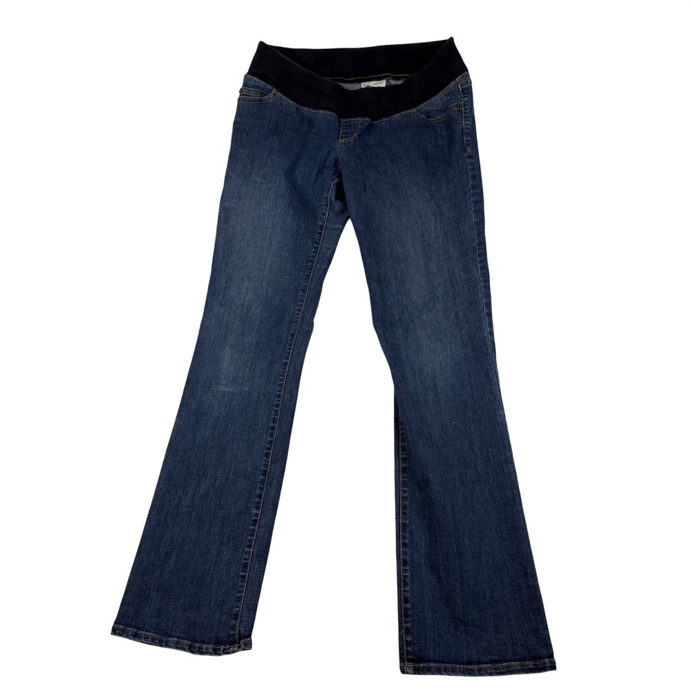 Liz Lange Maternity TargetBootcut Jeans Dark Wash Blue Size 4 Under BellyStretch